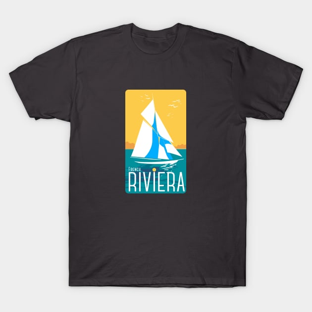 French Riviera Old Style T-Shirt by Monkey Business Bank